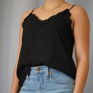 Lace-trimmed ZARA top
